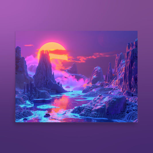 Ice Sunset Poster